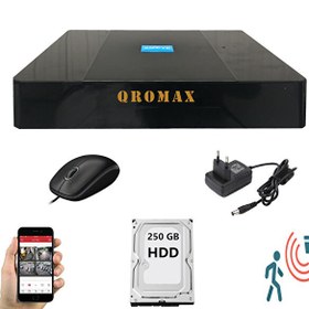 Resim 4 Kanal DVR Kayıt Cihazı 250GB HDD 1080P 5MP H265+ Kolay Cepten İzle Sabit IP İstemez Xmeye QRDJ9004250 