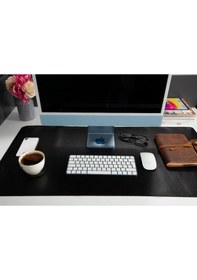 Resim Still & Silent - Noir Gerçek Deri Desk Mat Apple Uyumlu MacBook Altlığı 