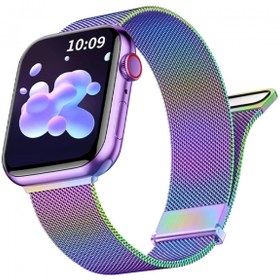 Resim Ally Apple Watch 7-8 45mm 6-5-4 44mm Kayış Kordon Metal Milano Loop 3-2-1 42mm 