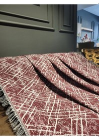 Resim Lüks Pamuklu Koltuk-çekyat Örtüsü 170x220 Bordo Çift Taraflı ,terletmez ,kaymaz ,toplanmaz Bordo 