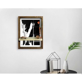 Resim Bk Home Doğal Masif Ahşap Çerçeveli Tablo Duvar Rafı-33 (551052972) 