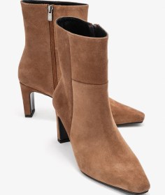 Resim Luvishoes Luvi Shoes Elıas Toprak Süet Hakiki Deri Kadın Blok Topuklu Bot Toprak 