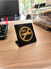 Resim Yönline 10'lu Minimal Masaüstü Sigara İçilmez Uyarısı 