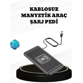 Resim 15w Manyetik Kablosuz Şarj Pedi Araç Masa Kullanımına Uygun Qi Şarj Cihazı 48387749 