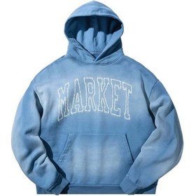Resim Erkekler Için Static Arc Kapüşonlu Sweatshirt - Gök Mavisi, Rahat Tasarım Mavi 