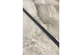 Resim Alüminyum Antrasit Parke Geçiş Kapı Eşiği T Profil 90 cm 