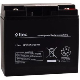 Resim Ttec 12v 18ah Base Bakımsız Kuru Akü - Elektrikli Bisiklet Aküsü-üretim Yılı 2024 