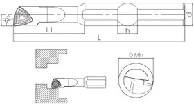 Resim S Sistem - ISO SWLCR/L 95° İç Çap Torna Kalemi 