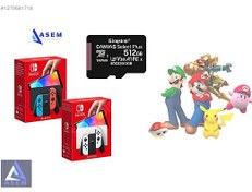 Resim 512 Gb Nintendo Oled 80 Oyunlu Ekran Çanta (Ps3 Ps4 Takasla) 