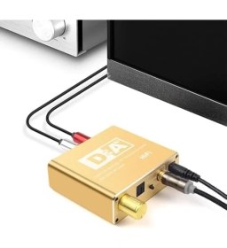 Resim Koaksiyel Toslink Optik To 3.5mm Rca Analog Ses Çevirici 