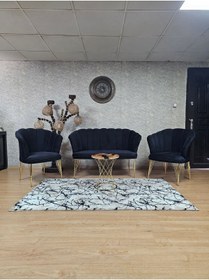 Resim ZAFİR Gold Kaplama Tel Ayak Papatya Çay Seti Koltuk Takımı , Balkon, Salon, Ofis, Cafe Koltuk Takımı 