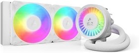Resim ARCTIC Sıvı Dondurucu III Pro 240 A-RGB Beyaz Çok Soketli Hepsi Bir Arada Su Soğutma CPU Soğutucu LGA 1851 ile Uyumlu 