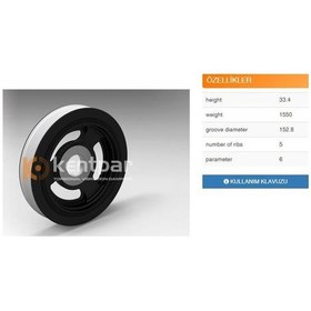 Resim KENTPAR K142 Krank Kasnağı 206 307 406 C3 1.4 HDI Fiesta Fusion Focus 1.4 Focus Cmax 1.6 TDCI 