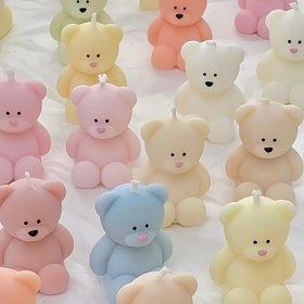 Resim Sevimli 3D Ayı Silikon Kalıp, Kokulu Mumlar, DIY Reçine El Sanatları & Aromaterapi için - Ev Dekoru, Düğünler & Partiler için Mükemmel 