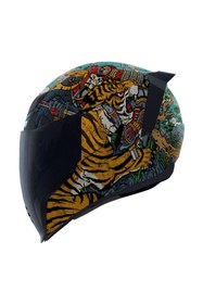 Resim Icon Airflite Edo MIPS Kapalı Motosiklet Kaskı Siyah Mavi Gri Turuncu 