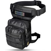 Resim Geeksen Hafif Nefes Alabilir Çok Amaçlı Motosiklet Bacak Çantası - Büyük Kapasiteli Siyah 