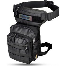 Resim Geeksen Hafif Nefes Alabilir Çok Amaçlı Motosiklet Bacak Çantası - Büyük Kapasiteli Siyah 