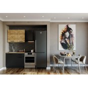 Resim T Designo Tdesıgno Elçin Mutfak 100 cm Tezgah Dahil Değil Antrasit-Meşe 