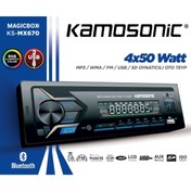 Resim Kamosonic Ks-mx670 Mp3 Wma Fm Usb Sd Oynatıcılı Rgb Bluetooth 4x50 Oto Teyp 