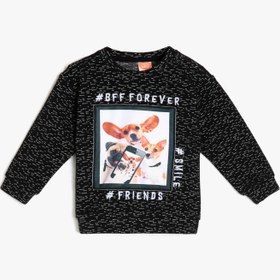 Resim Erkek Bebek Baskılı Sweatshirt 