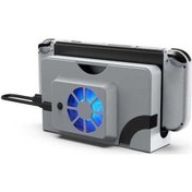 Resim Flybuy Nintendo Switch Oled Mavi Işıklı Dobe Tns-1136 Fan Radyatörü Beyaz Soğutucu 
