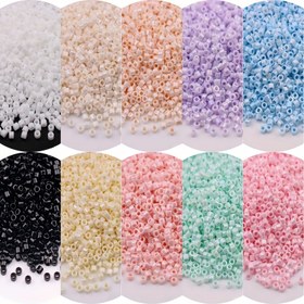 Resim 700 Adet 10g Taklit Yu Xing Antika Cam Boncuklar - Düzgün 2mm Makine İşlemeli Desenli Boncuklar, Çok Renkli Takı Yapımı Malzemeleri, Bilezikler, Kolyeler ve Püskül Nakışı için 