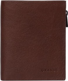 Resim Grande Gerçek Deri Unisex Cüzdan Hakiki Deri Küçük Boy Kahve 