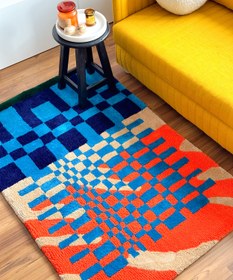 Resim Checkers Wave Handtufted Duvar Halısı 