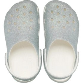 Resim Crocs Classic 210986-100 Beyaz Terlik Erkek Çocuk İçin Hafif Konforlu Simli Tasarım 32-33 Numaralı 