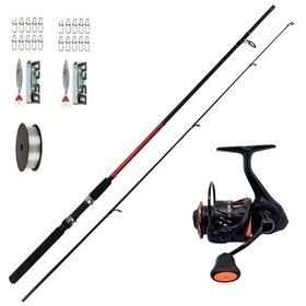 Resim Savage Gear Orange Ltd 3000 Fd 9 Bilyeli Bauer Spinex 270 Cm 10-40 Gr. Atarlı Spin Olta Seti 