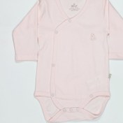 Resim Bistyle Organik Natural Basic Style Kruvaze Uzun Kol Body Bs17102 Pembe 
