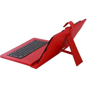 Resim Everest Kb-tab07 Kırmızı 7 Mini Usb Türkçe Q Klavye + Kılıf 