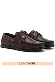 Resim Fine Ayakkabıcılık Hakiki Deri Kahve Dar Kalıp Erkek Loafer Ayakkabı (DEXTER) 39-47 