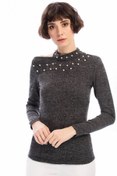 Resim Cotton Mood 8490936 Yumoş Tek Omuzu Açık Incili Bluz Sıyah 
