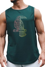 Resim BLUU Parrotx Kolsuz Sporcu T-shirt Tank Top Spor Atlet 