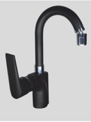 Resim ACAR Safir Black, Siyah Renk Kuğu Lavabo Bataryası 