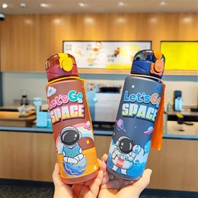 Resim 700ml Uzay Astronotu Su Şişesi - Sızdırmaz, Taşınabilir PC Plastik Bardak Mat Bitiş ile, Spor, Açık Hava Fitness ve Çeşitli Festival için İdeal 