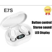 Resim E7s Beyaz E7s Kablosuz Bluetooth Kulaklık İçin Mic Led Ekran Kulakiçi İphone Xiaomi Tws Kulaklık Bluetooth Kulaklık Kulaklıkları 