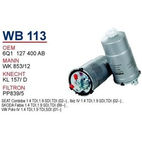 Resim Wunder Wb 113 Volkswagen Polo 1 4 Tdi Mazot Filtresi 