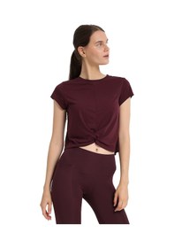 Resim Sportive Marana Cropped Top Kadın Bordo Günlük Stil T-shirt 25kk1032-brd 1776534 Bordo 