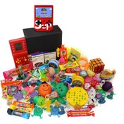 Resim Nostaljik Lezzetler Nostaljik Bakkal Özel Gıda Ve Oyuncak Kutusu , Kırmızı Tetris Ve Kırmızı Atarili 