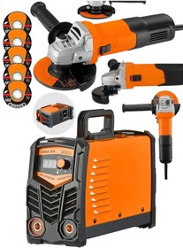 Resim MOONSHOP Pro Alman 200 Amper Profesyonel Dijital Göstergeli Invertör Kaynak Makinesi + Avuç Taşlama Hediyeli 