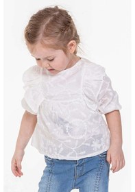 Resim Xo Kids Kız Çocuk Bluz 1-5 Yaş 35469 Ktst09016 Beyaz 