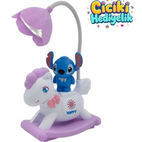 Resim Genel Markalar Dekoratif Sevimli Stitch Tasarımlı Masa Lambası 2 Kademeli Usb Şarjlı Çocuk Odası Gece Lambası 