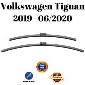 Resim Volkswagen Tiguan 2019 2020 Uyumlu Araca Özel Ön Cam Muz Tipi Silecek Süpürgesi Takımı 65/53cm 2li Set Silbak 