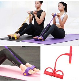 Resim Springsun Kırmızı Ayak Çekme Cihazı - Esnek Lastikli Egzersiz Aleti, 232g Plastik Yapı Kırmızı 