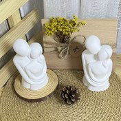 Resim Silikon DIY Reçine Kalıbı Çiftler İçin - Çiçek Desenli Kalp Şeklinde Figür, Mum Yapımı ve Ev Dekoru İçin İdeal, Romantik Hediye Fikri, Mum Yapımı Malzemeleri 