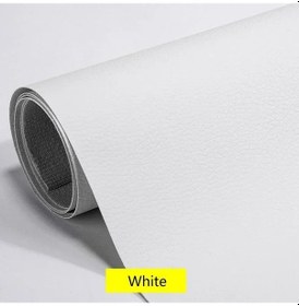 Resim Kendinden Yapışkanlı Deri Kanepe Tamir Yama Mobilya Masa Sandalye Etiket Koltuk White 50x137cm 