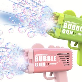 Resim Yeşil Pembe Dinozor Baloncuk Tabancası Elde Taşınabilir Ebeveyn-Çocuk Etkileşimli Dış Mekan Oyuncağı 