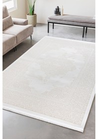 Resim Elvey Home 7134 Krem Modern Desen Doğal Taban Koridor Mutfak Çocuk Oturma Odası Salon Halı Yolluk 7134kemik 